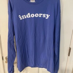 Fun shirt! Not thick material. Cozy or cute! Worn ONCE!